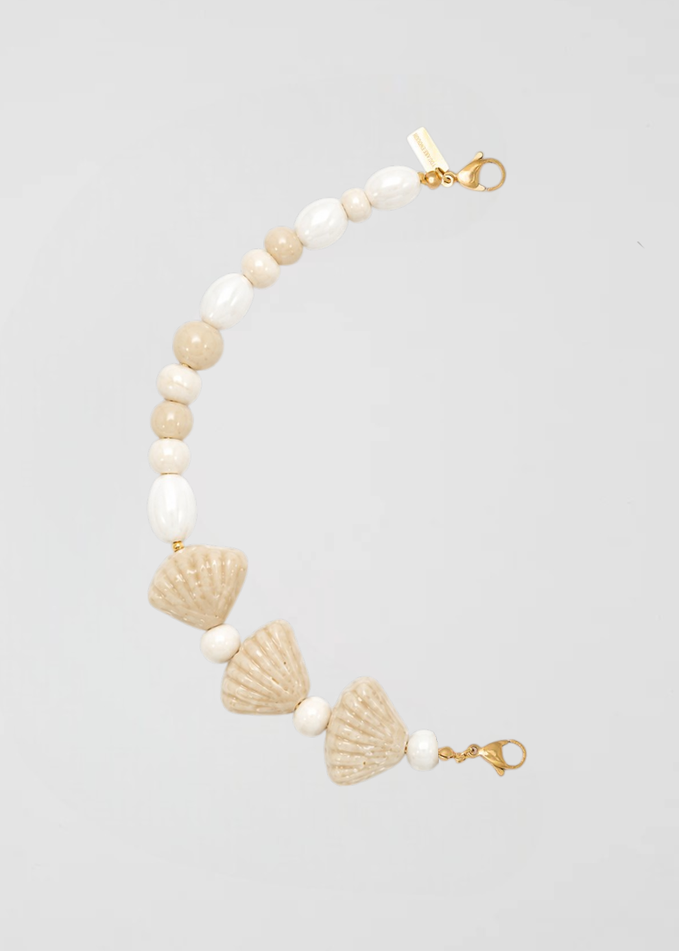 Mitad Cadena Bora Bora Blanca Y Beige