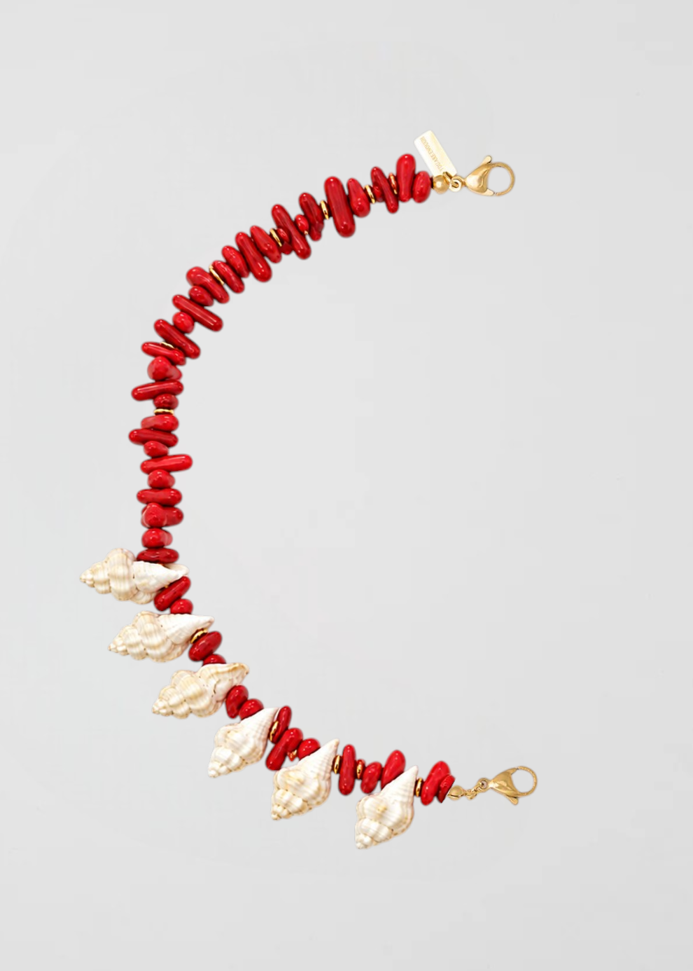 Mitad Cadena Ibiza Coral Rojo