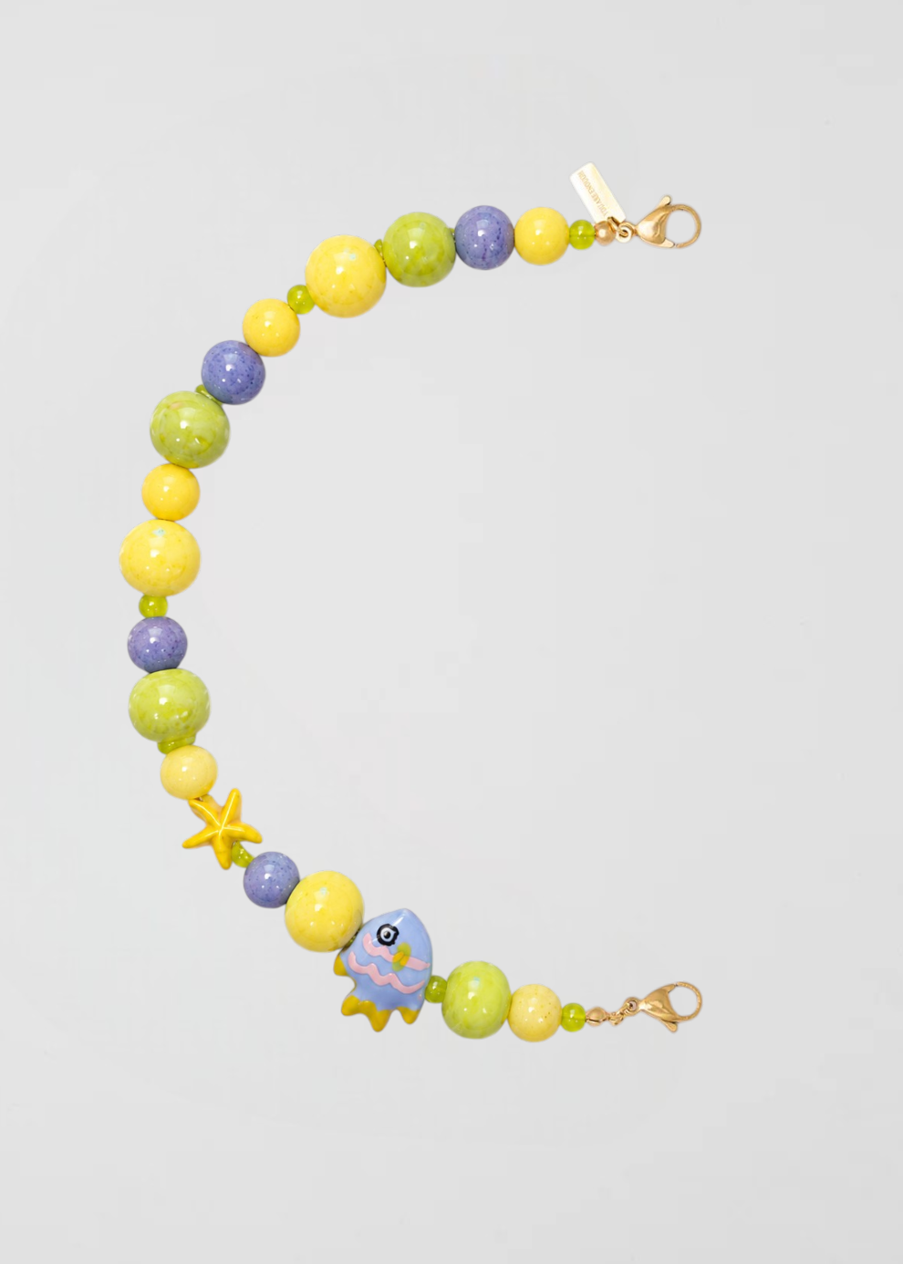Mitad Cadena Kawai Celeste, Verde Y Amarillo
