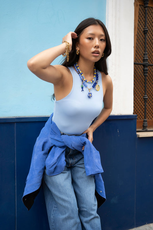 Mitad Cadena Blue Ocean Love