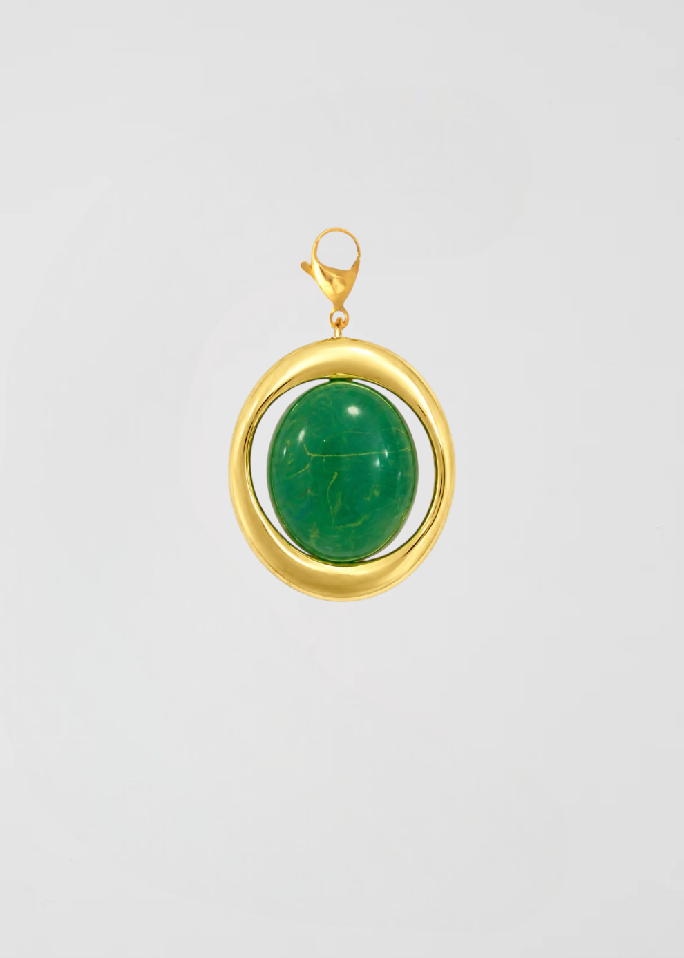 Charm Botón Gold And Green