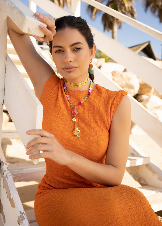 Combinación de collares y colgantes,charms de colores y dorado,Lulàs_Lulàs