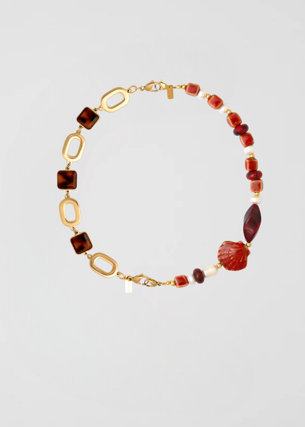 Collar Mocca And Red