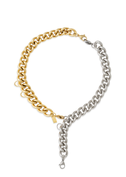 I am Your Everyday Half Friend In Silver Half Chain