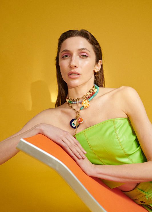 Tropical Flower S Orange Charm