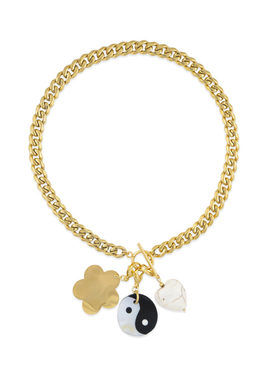 Cadena-Paris-For-No-Perlas-Lovers-Acero-chapado-oro-18k-colgantes