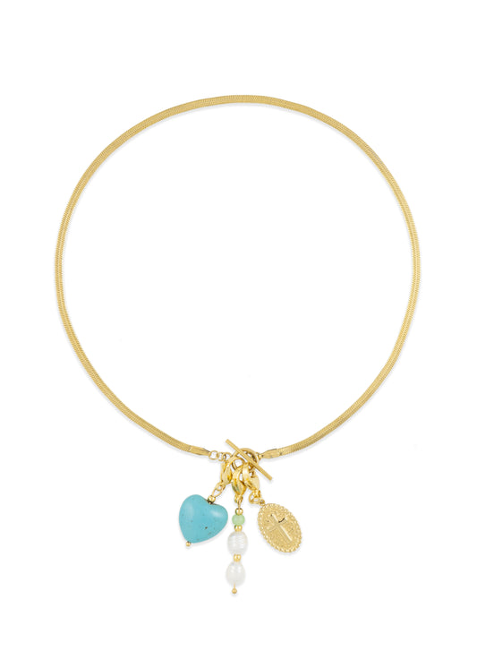 Charm Corazón Turquesa