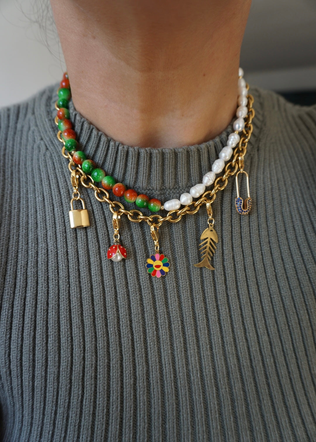 CadenaChainedyCadenaGreenconCharms