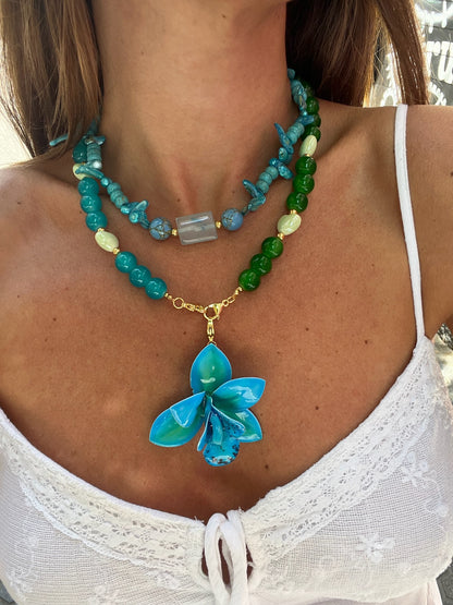 Charm Flor Tailandesa Azul