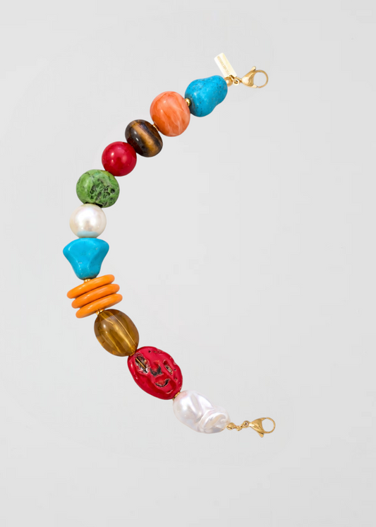 Mitad Cadena Explosión De Colores Y Piedras