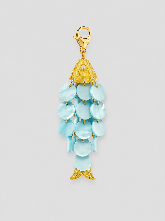 Charm Pez Escamas Celeste