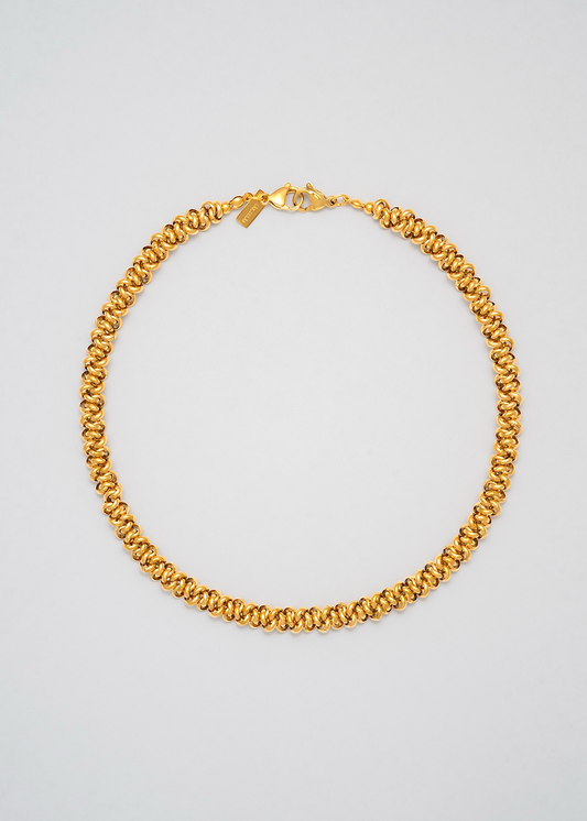 Collar Fino Dorado Multiposición Encadenado