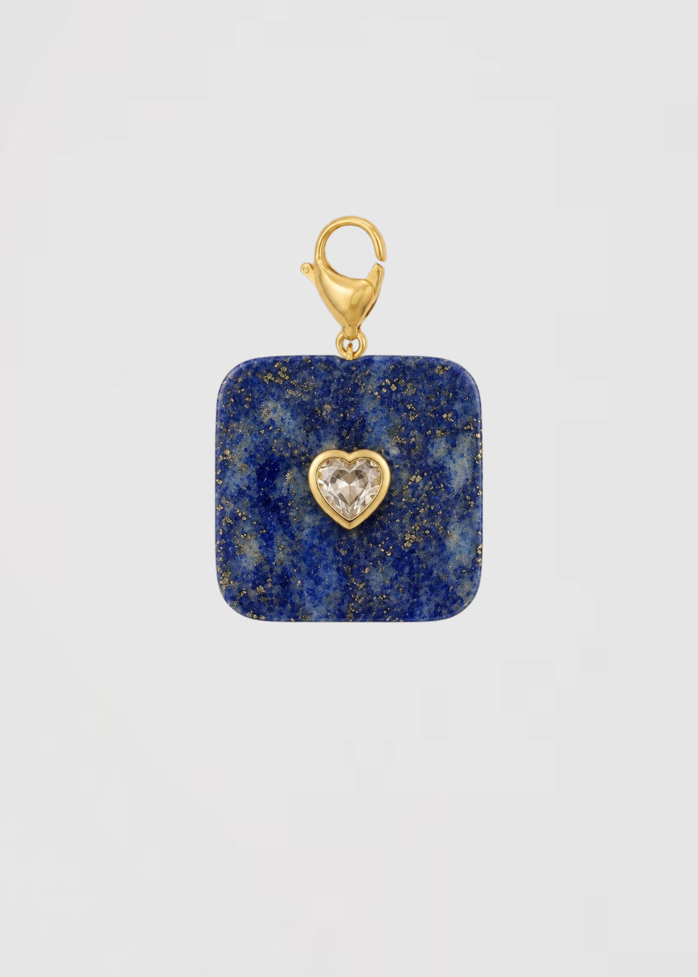 Charm Medalla Lapislázuli Con Circonita