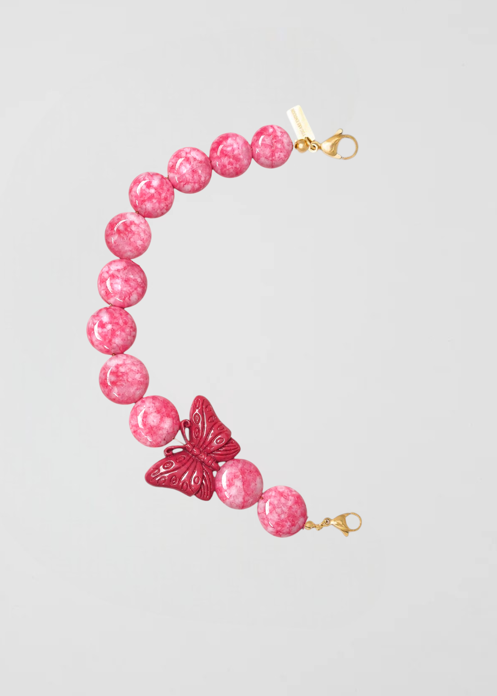 Mitad Cadena Rosa Mariposa Desmayada