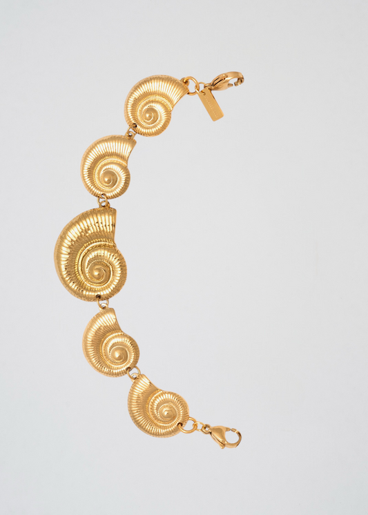 Mitad Cadena Caracolas Doradas