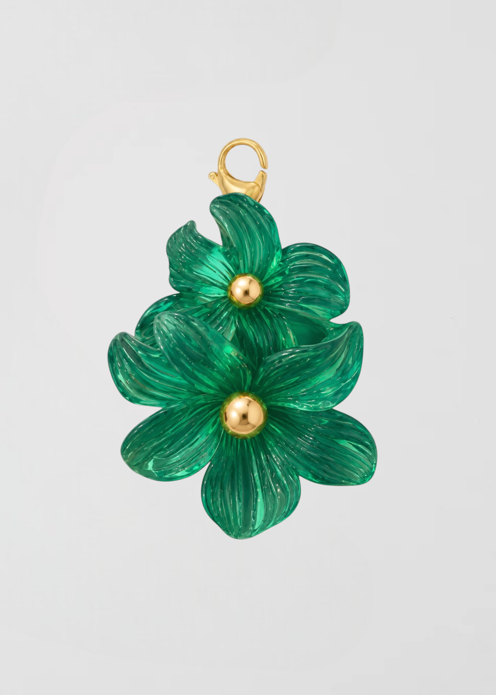 Charm Flor Doble Verde