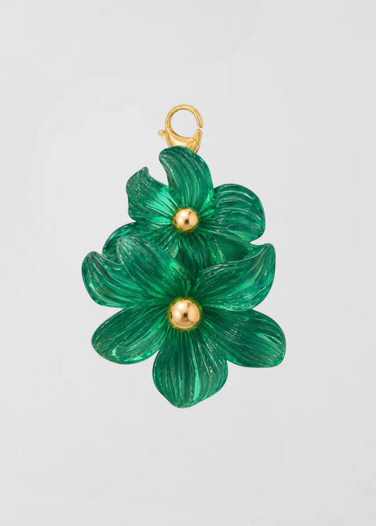 Charm Flor Doble Verde
