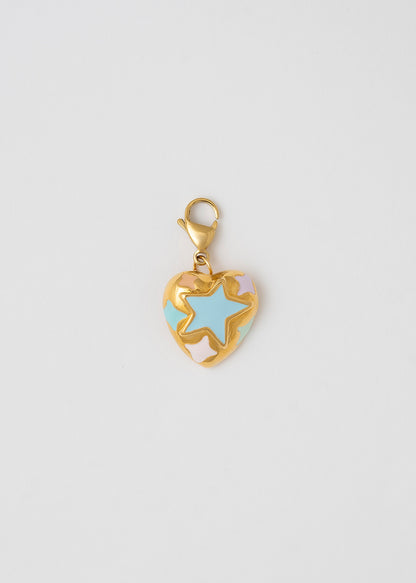 Charm Corazón Con Estrellas Celestes Y Rosas Qué Maravilla Es Esta, OMG Lulàs