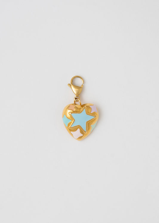 Charm Corazón Con Estrellas Celestes Y Rosas Qué Maravilla Es Esta, OMG Lulàs