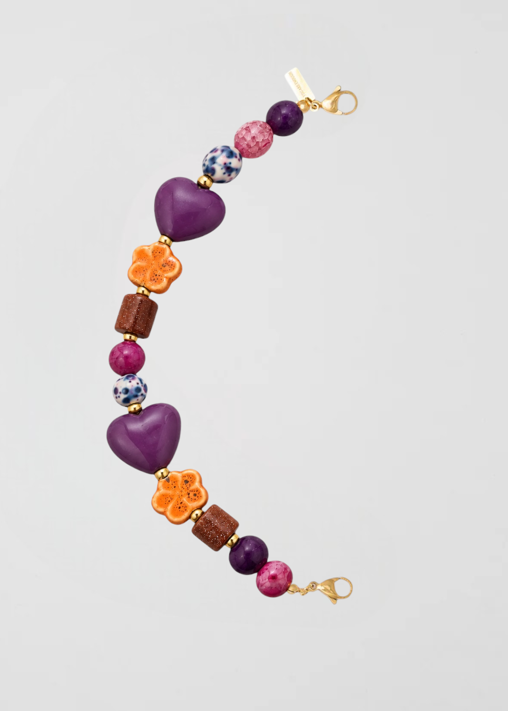 Mitad Cadena Morada Y Naranja