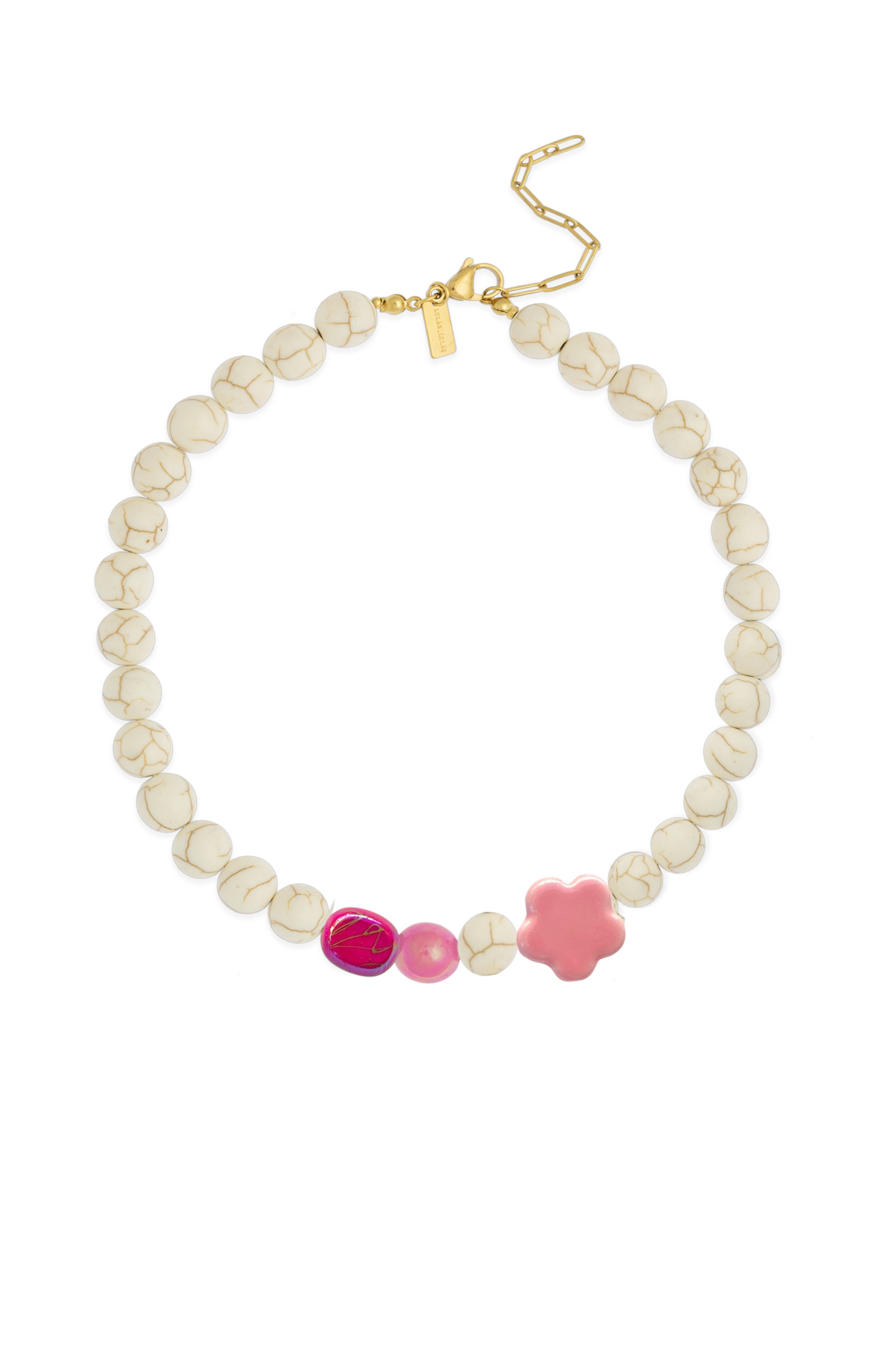 Collar Rosa Flores De La Felicidad