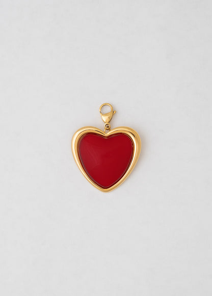 Charm Corazón Rojo Y Dorado Me Lo Imagino Solo Y Ya Me Eleva El Look