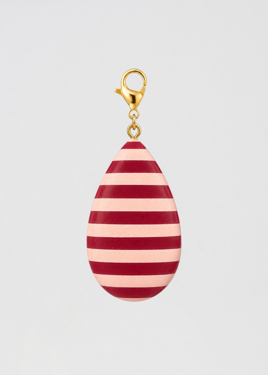Charm Obsesionada Con Las Rayas Base Fav De La Boss Burdeos Y Rosa Coral