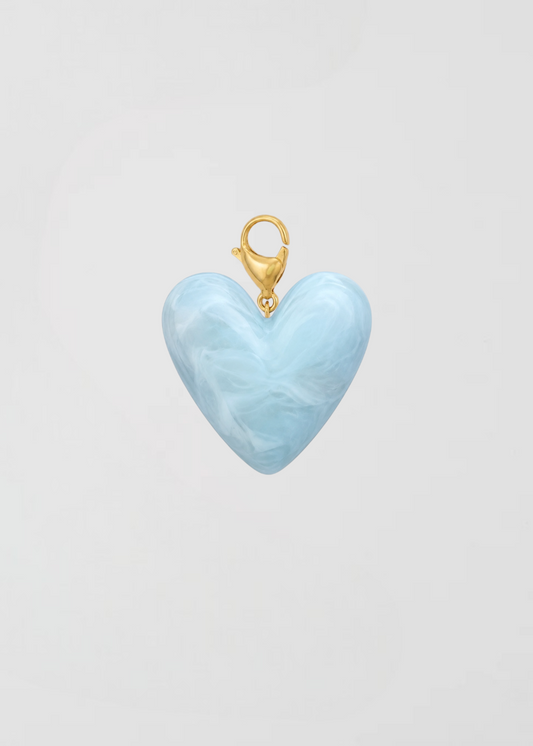Charm Corazón Celeste Cielo Pequeño