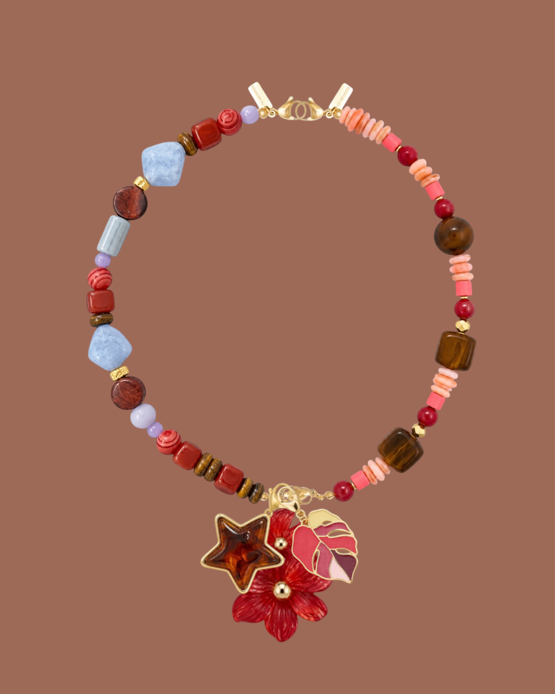 Charm Flor Doble Roja