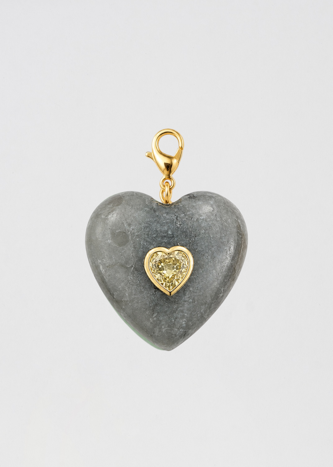 Preventa Charm Corazón Piedra Semipreciosa Espectacular Labradorita