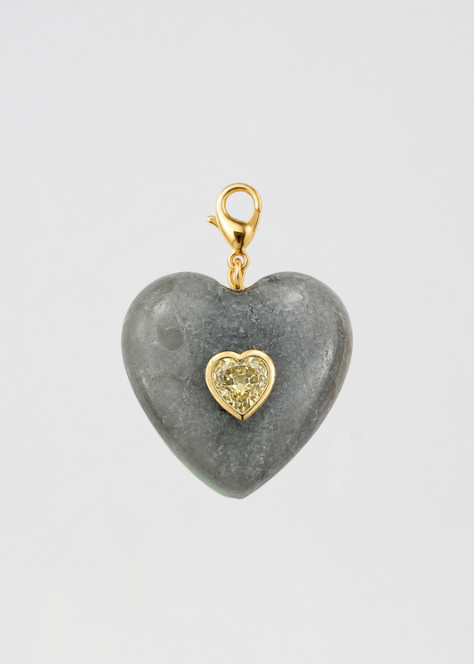 Preventa Charm Corazón Piedra Semipreciosa Espectacular Labradorita
