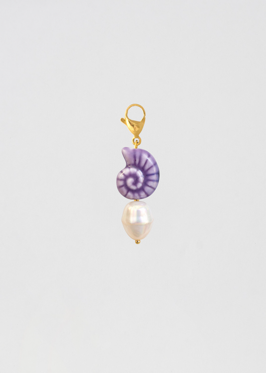Charm Barra Perla Violeta Caracola