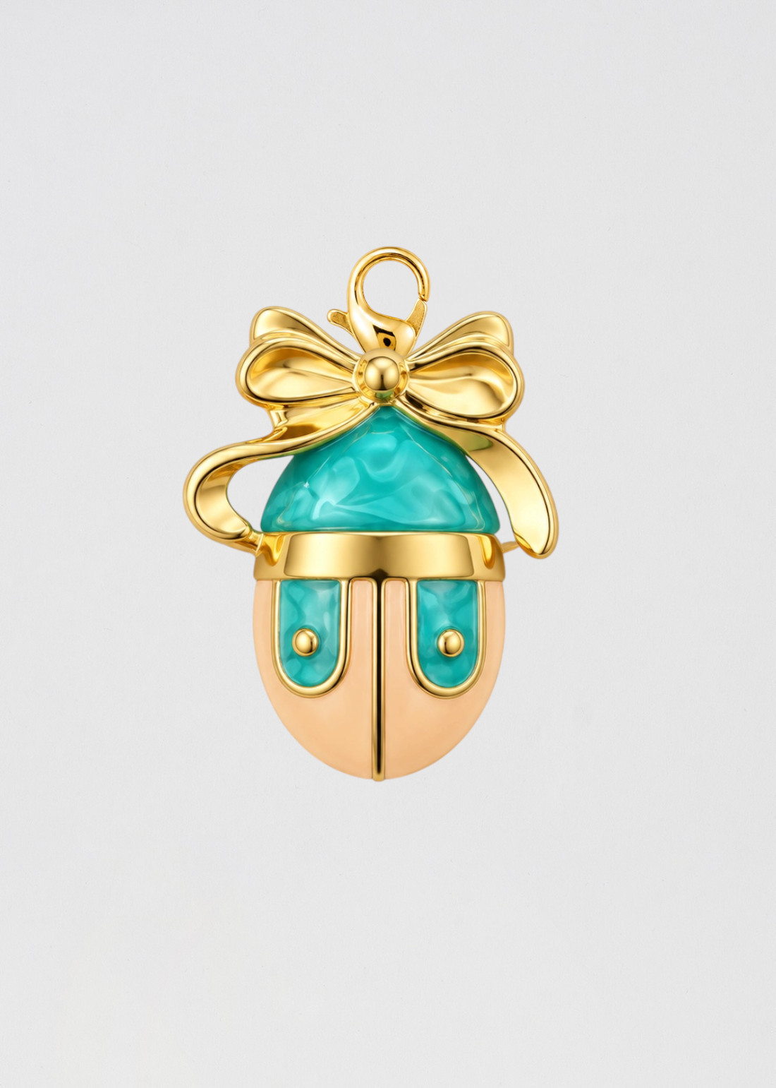 Charm Mariquita De La Suerte Turquesa Y Nude _ EDICIÓN MUY LIMITADA