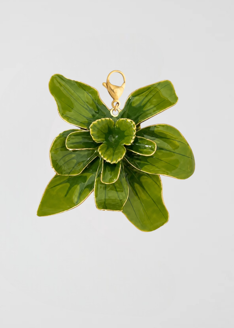Charm Flor Única Verde Especial