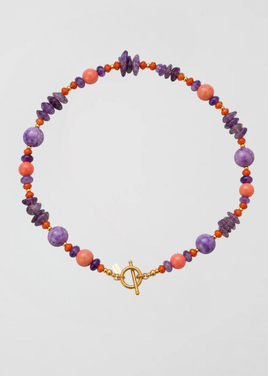 Collar Bestseller Lila Y Naranja