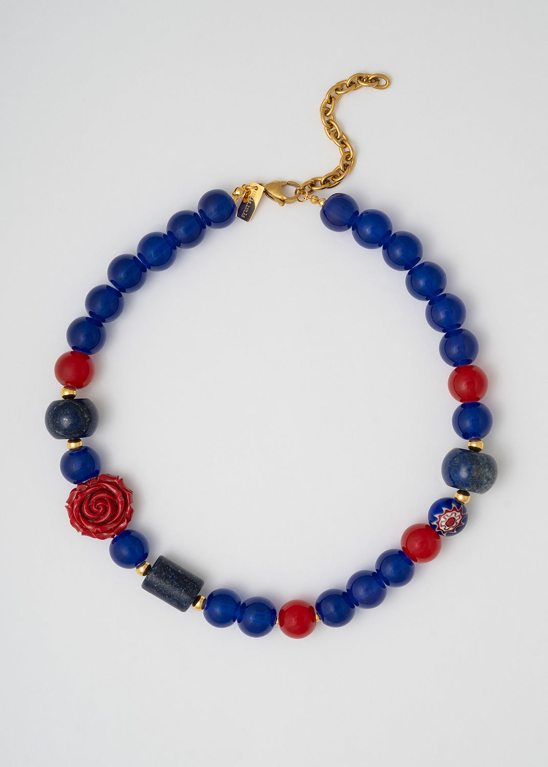 Collar Azul Y Rojo Sevillano