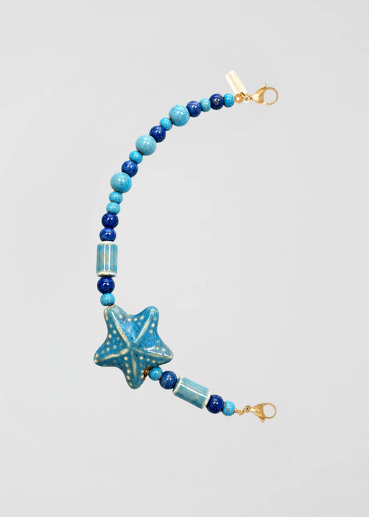 Mitad Cadena Thai En Turquesa Y Azul