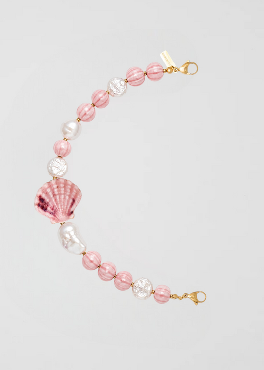 Mitad Cadena Rosa Profundo