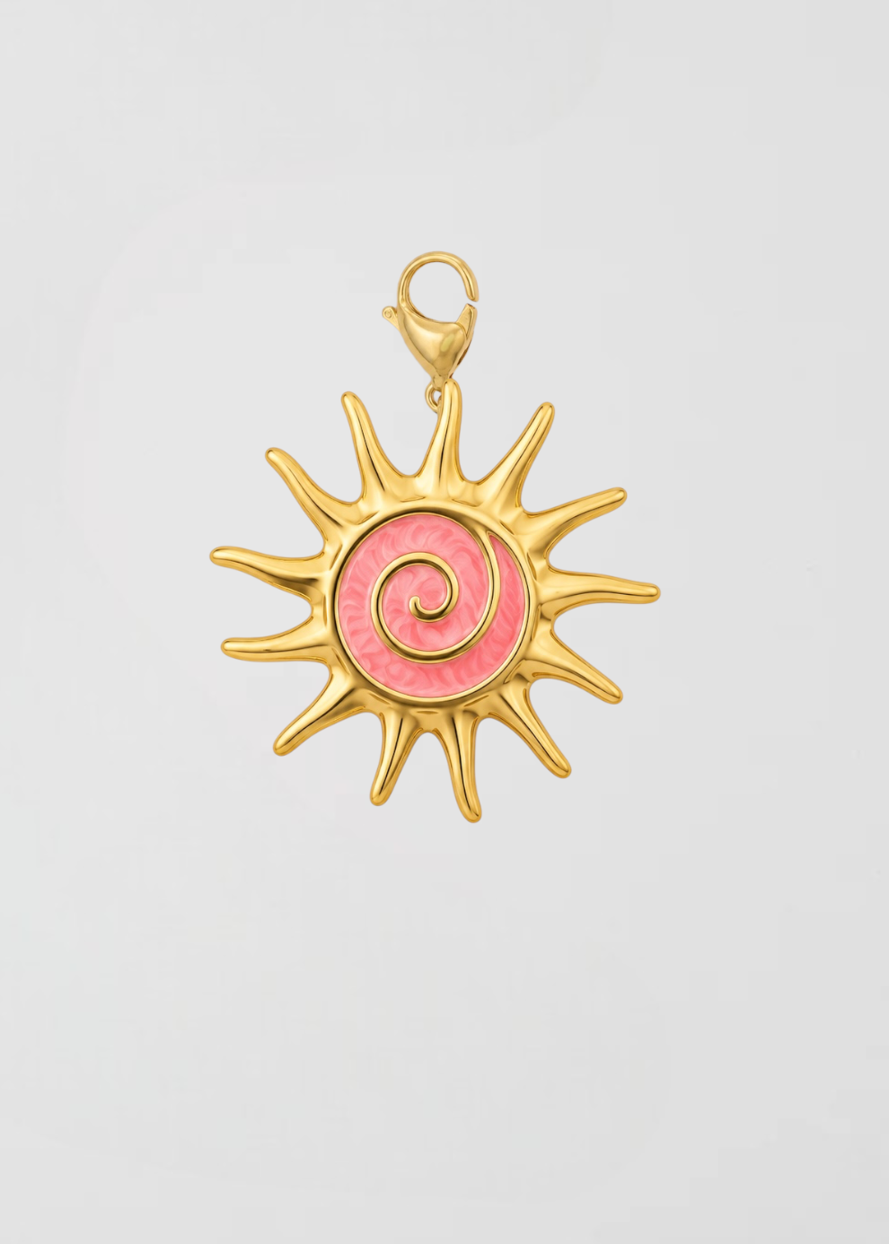 Charm Sol Espiral Rosa