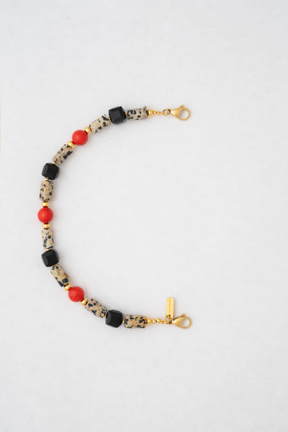 Media Cadena Jaspe Dalmata Es Lo Más Print Animal De Mi Joyero