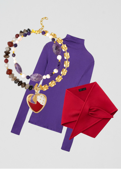 Mix Morado Amatista Con Rojo