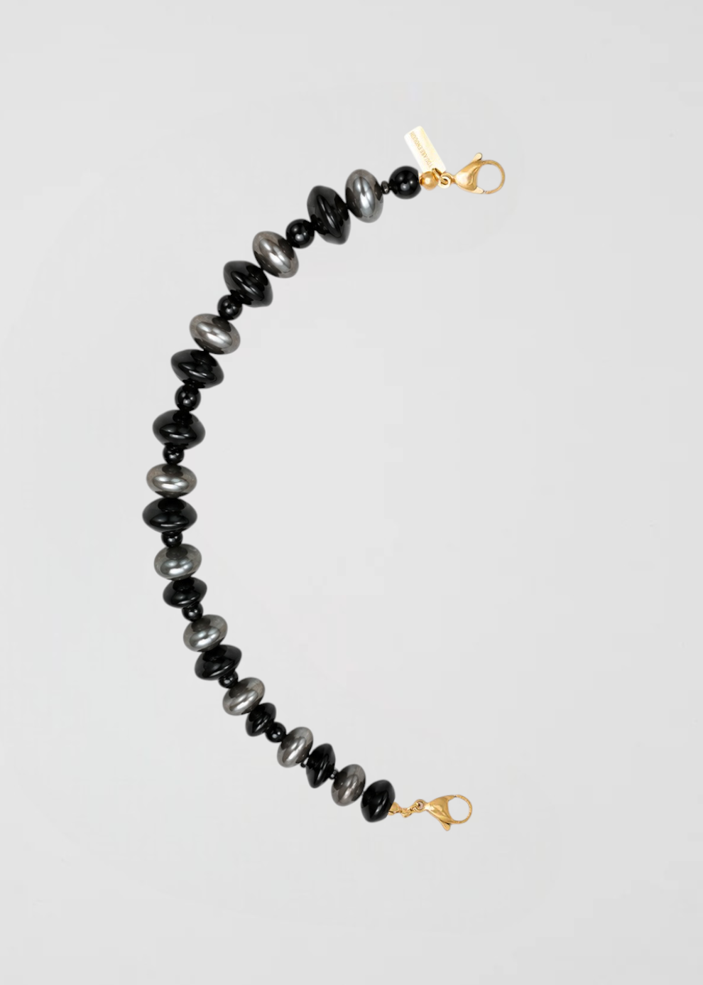 Mitad Cadena Negro Y Gris Elegante