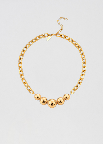 Collar Dorado Multiposición De Eslabón Elegante