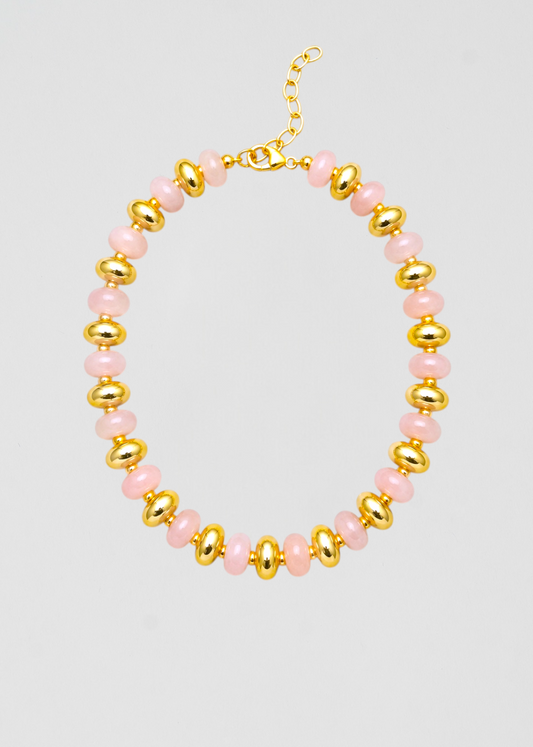 Collar Rondelle Rosa Bebé Impresiona Al Verlo