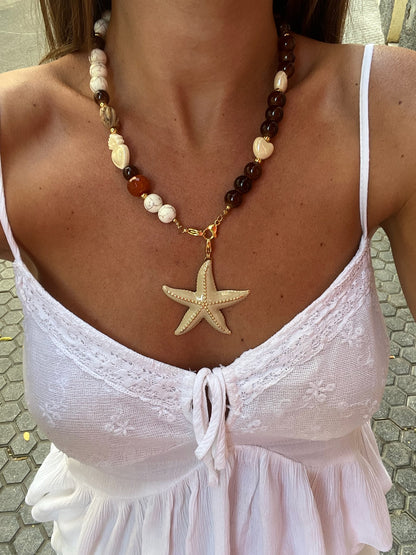 Mitad Cadena Ocean Love Marrón Vivo