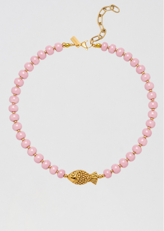 Collar Rondelle Cuarzo Rosa Resalta Tanto Y Luce Mucho