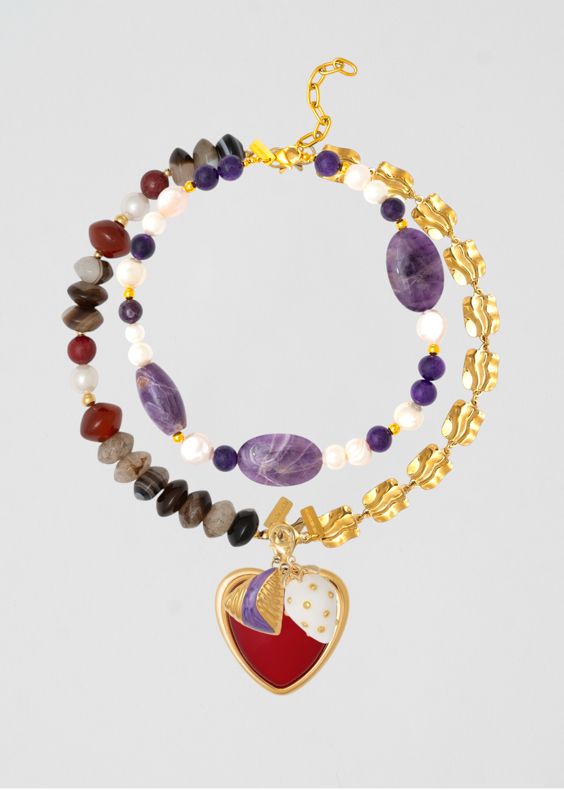 Mix Morado Amatista Con Rojo