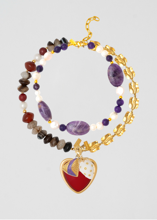 Mix Morado Amatista Con Rojo