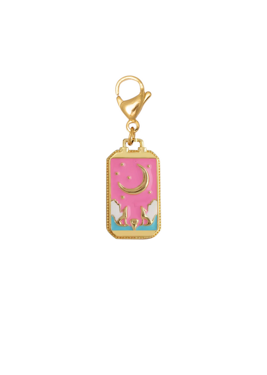 Charm Medallion Moon Pink