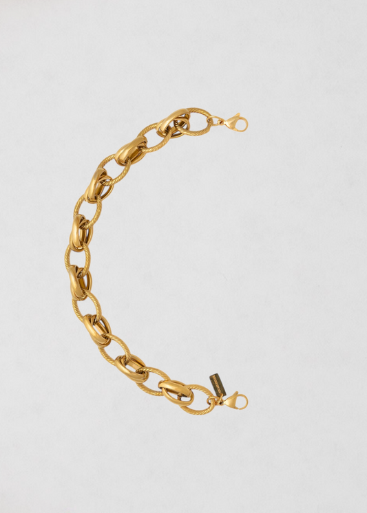 Media Cadena Dorada Estilo Joyería Antigua